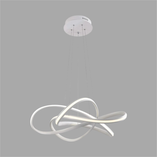 Nowoczesny żyrandol na regulowanych linkach, modna lampa LED