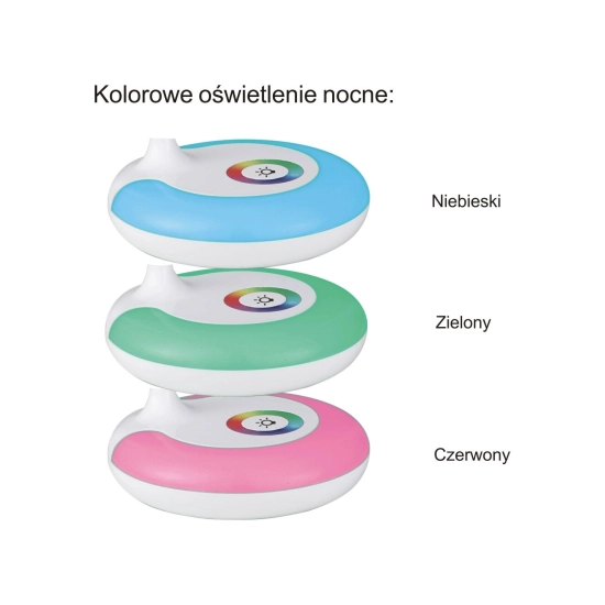 Nowoczesna biała lampka LED biurkowa ze zmianą barwy światła RGB NEGRI