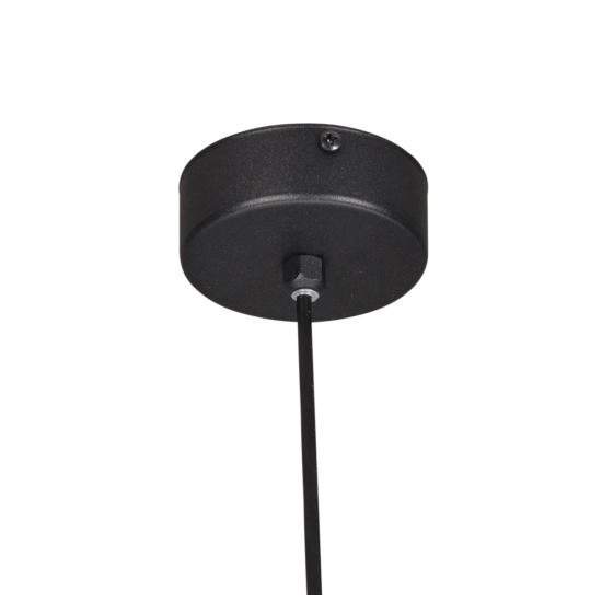 Modernistyczna czarna lampa wisząca łezka kropla z białym kloszem