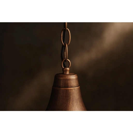 Czarno-złota wisząca lampa zewnętrzna na łańcuchu idealna na taras