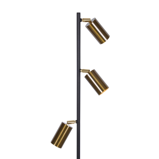 Minimalistyczna nowoczesna lampa podłogowa z trzema ruchomymi reflektorami