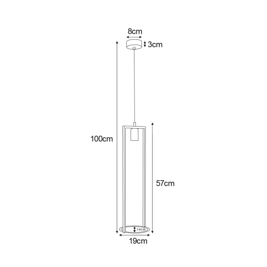 Stylowa lampa wisząca w czarnym kolorze, z miejscem na kwiatek