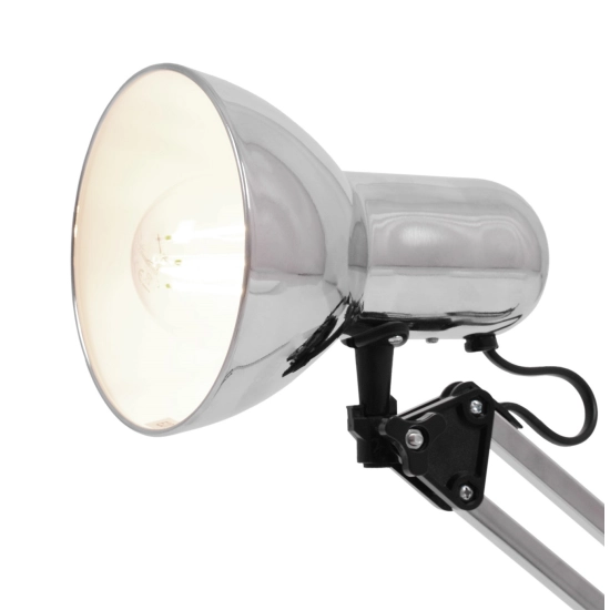 Lampka biurkowa w kolorze chromu, regulowany kąt świecenia COSMO