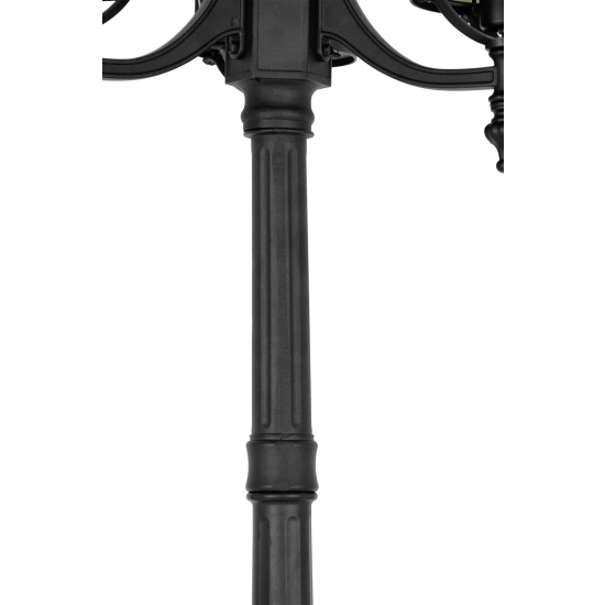 Latarnia ogrodowa, wysoka lampa w czarnym kolorze, na żarówkę E27
