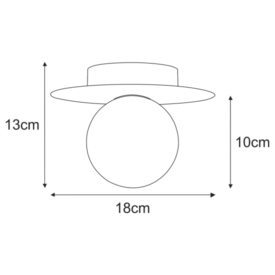 Minimalistyczna lampa sufitowa z kloszem w kolorze bieli