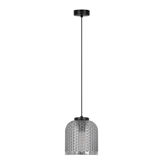 Modernistyczna lampa wisząca z dymionym kloszem do kuchni INGA