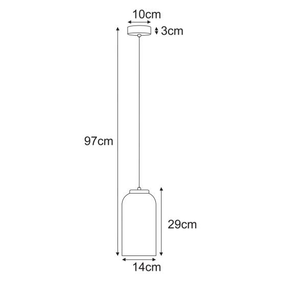 Lampa wisząca z ozdobnym kloszem do jadalni INGA