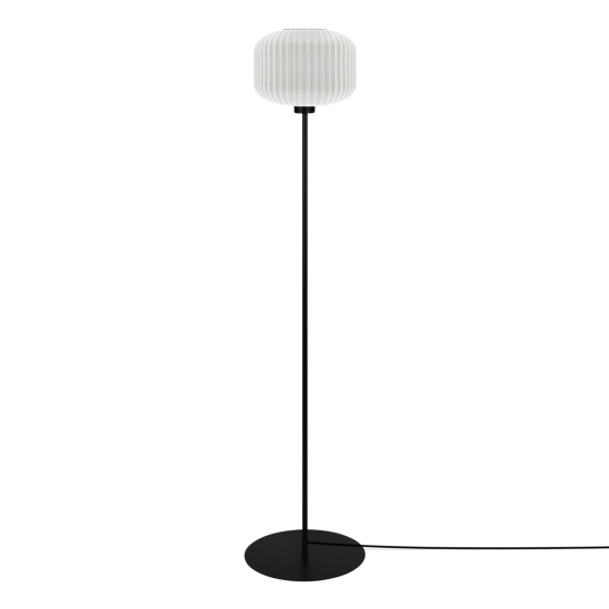 Biało-czarna lampa podłogowa w klasycznym stylu do salonu SPARTA