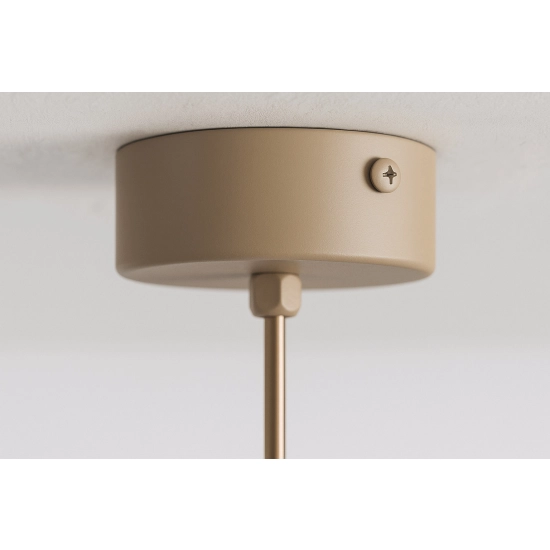 Asymetryczna lampa wisząca w nowoczesnym stylu w kolorze beżowym
