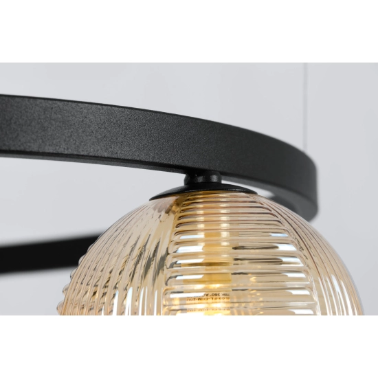 Elegancka lampa wisząca z kloszami na obręczy, 6 x G9 SATURNO