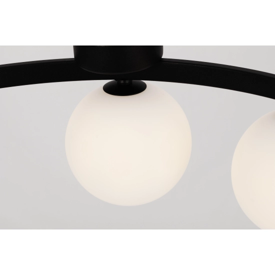 Elegancka lampa wisząca z kloszami na obręczy, 6 x G9 SATURNO