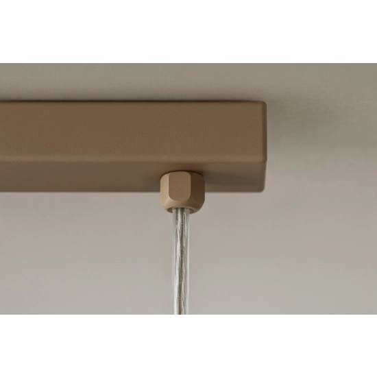 Lampa wisząca do salonu, okrągłe klosze na belce