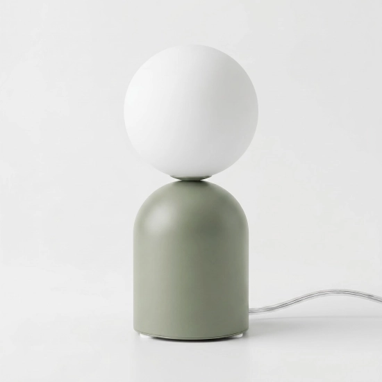 Modernistyczna lampka nocna w kolorze szałwiowym, 1 x G9