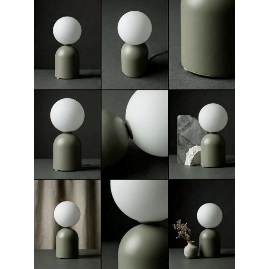 Modernistyczna lampka nocna w kolorze szałwiowym, 1 x G9