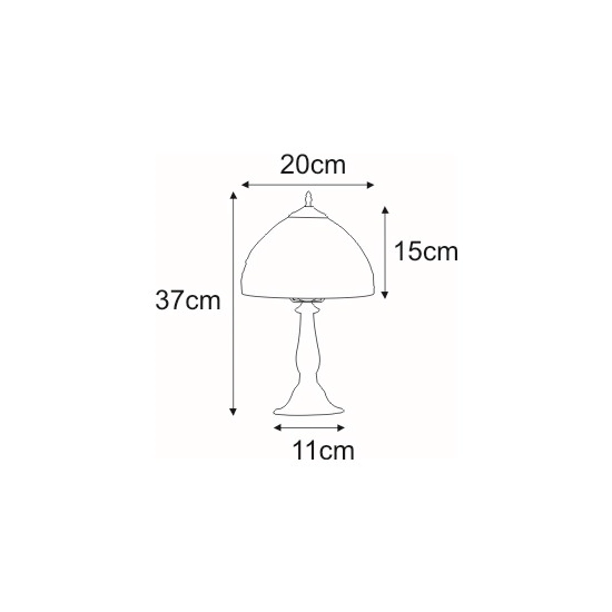 Gabinetowa elegancka lampka stołowa z ozdobnym witrażowym kloszem