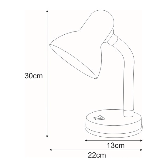 Klasyczna pomarańczowa lampa biurkowa szkolna idealna dla ucznia