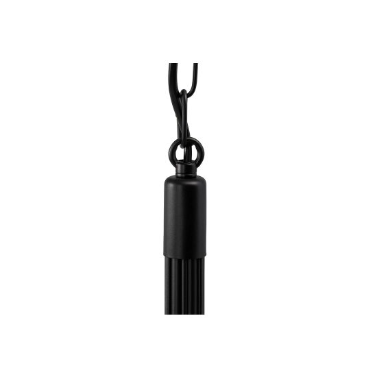 Ponadczasowa czarna lampa wisząca typu świecznik na łańcuchu