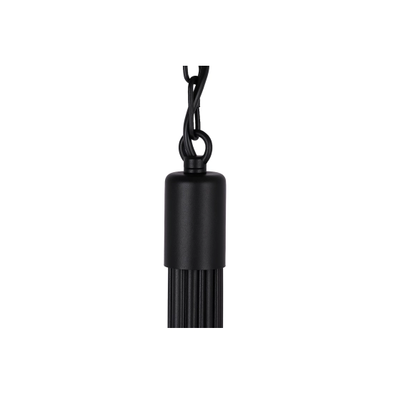 Elegancka czarna lampa wisząca świecznik do salonu na łańcuchu