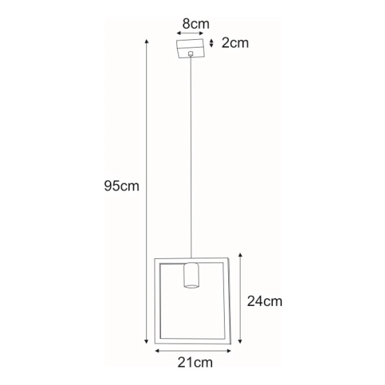 Nowoczesna minimalistyczna prosta geometryczna czarna lampa wisząca