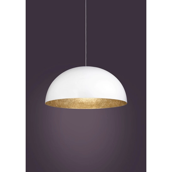 Ponadczasowa lampa wisząca do jadalni lub baru, duża półkula ⌀90cm