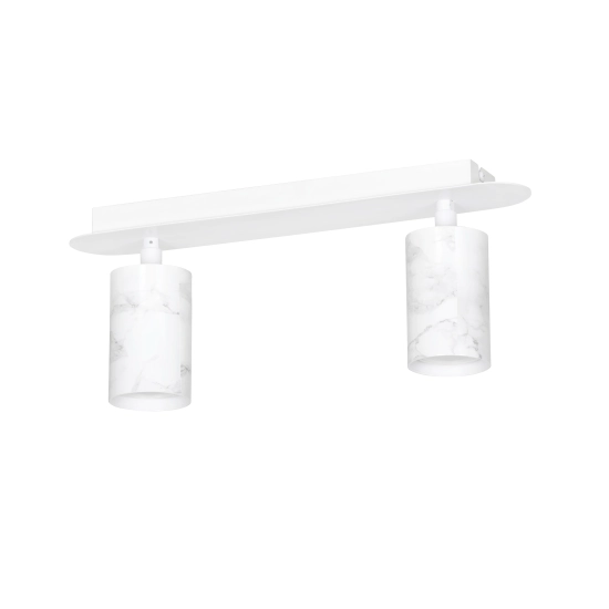 Podwójna listwa sufitowa z ruchomymi reflektorami, wzór marmuru