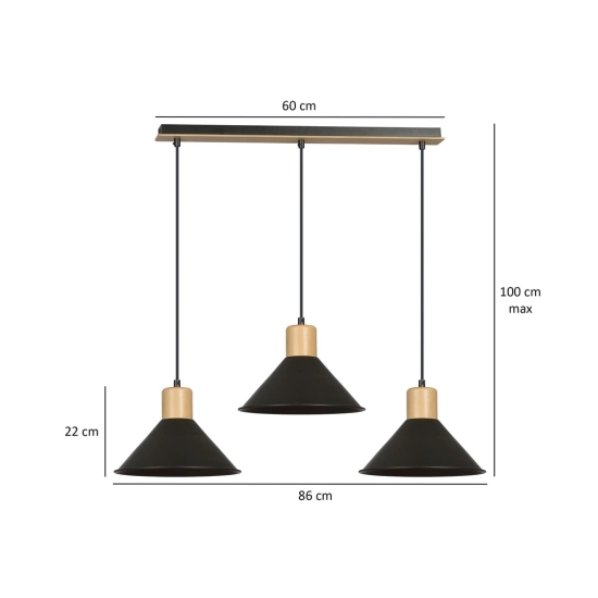 Nowoczesna lampa wisząca do oświetlenia stołu w jadalni, styl rustykalny