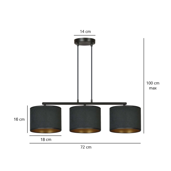 Stylowa lampa wisząca do oświetlenia stołu w salonie lub jadalni