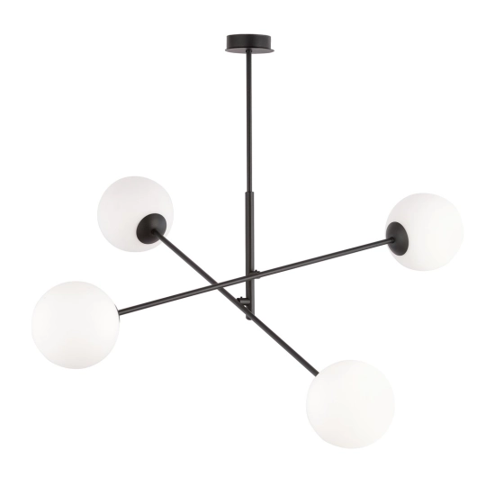 Lampa sufitowa o minimalistycznym kształcie z okrągłymi kloszami