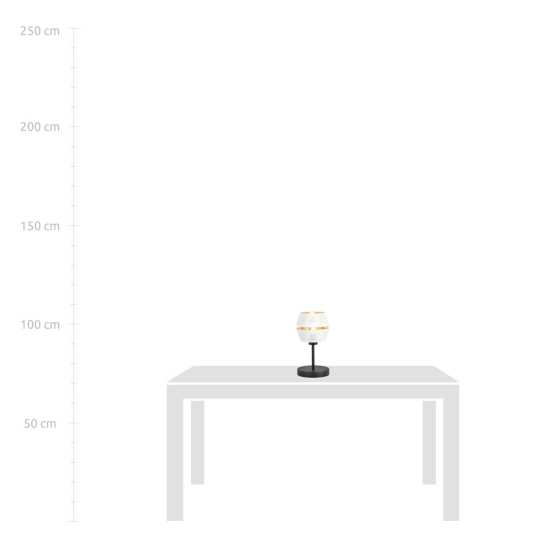 Wyjątkowa lampa stołowa z ażurowym abażurem w kolorze bieli i złota