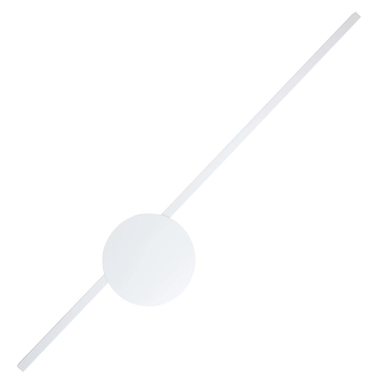 Stylowa lampa ścienna LED, prosta listwa z białą tarczą, kinkiet do salonu