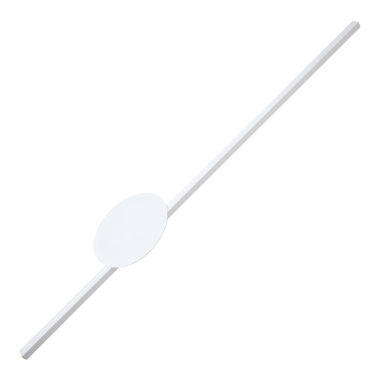 Stylowa lampa ścienna LED, prosta listwa z białą tarczą, kinkiet do salonu