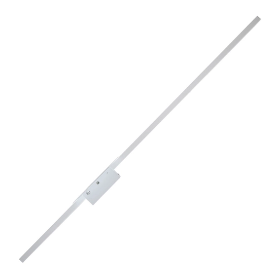 Stylowa lampa ścienna LED, prosta listwa z białą tarczą, kinkiet do salonu