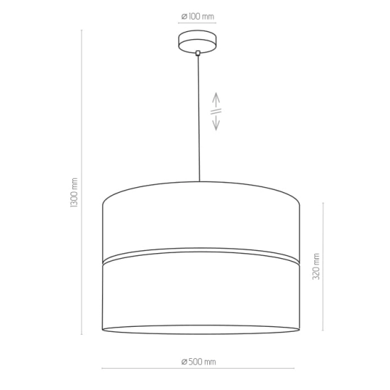 Elegancka lampa wisząca z dwukolorowym abażurem, idealna do salonu