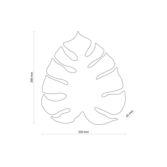 Designerska, drewniana lampa ścienna do sypialni - monstera 3xG9