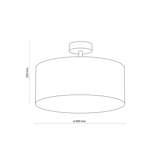 Ponadczasowa lampa sufitowa z abażurem w stylu naturalnym