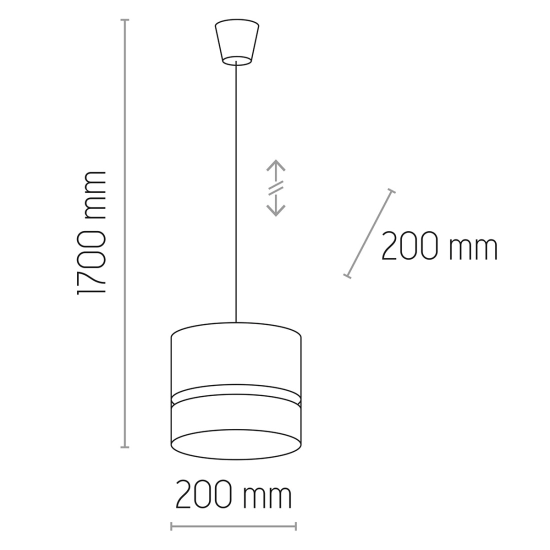 Czarna, wewnętrzna lampa wisząca na jedną żarówkę z dużym gwintem