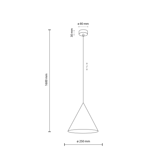 Nowoczesna, stożkowa lampa wisząca w kolorze beżowym ⌀25cm