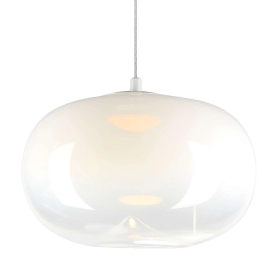 Lampa wisząca LED w kolorze białym o regulowanej długości zwisu