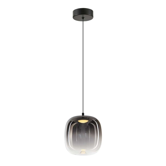 Lampa wisząca LED w kolorze czarnym z gradientowym kloszem