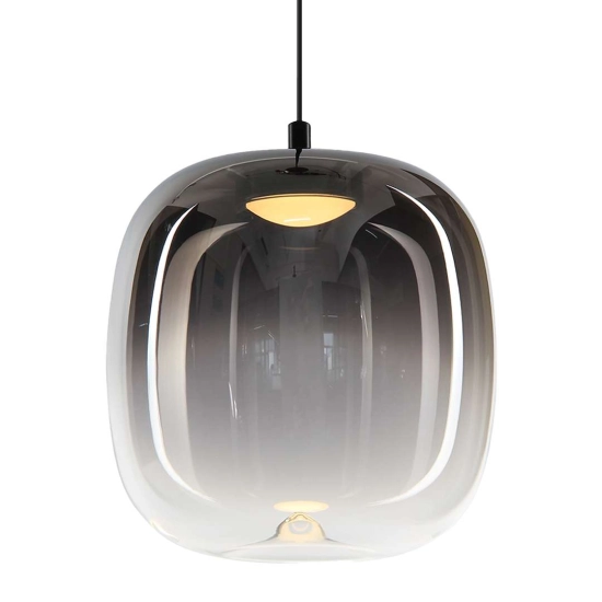 Lampa wisząca LED w kolorze czarnym z gradientowym kloszem