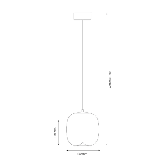 Lampa wisząca LED w kolorze czarnym z gradientowym kloszem