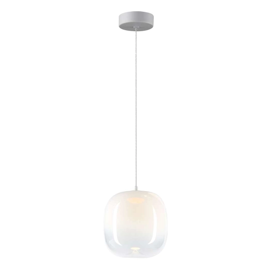 Lampa wisząca LED o regulowanej wysokości, szklany klosz
