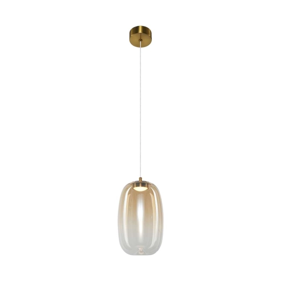 Lampa wisząca LED do przytulnej sypialni, szklany klosz