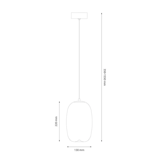 Lampa wisząca LED do przytulnej sypialni, szklany klosz