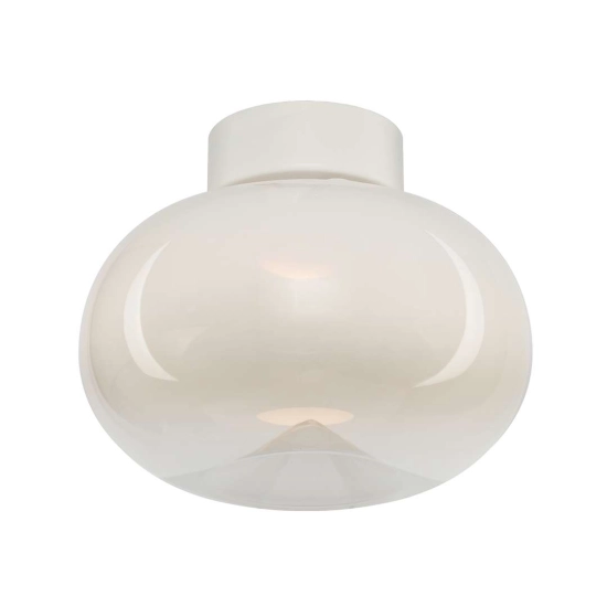 Lampa sufitowa LED w kolorze białym do sypialni w stylu skandynawskim