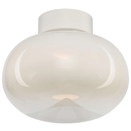 Lampa sufitowa LED w kolorze białym do sypialni w stylu skandynawskim