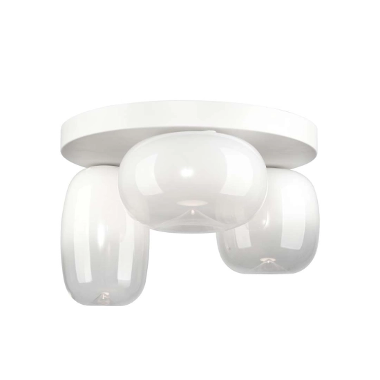 Elegancka lampa sufitowa LED do skandynawskiego salonu, biała