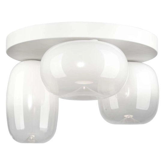 Elegancka lampa sufitowa LED do skandynawskiego salonu, biała