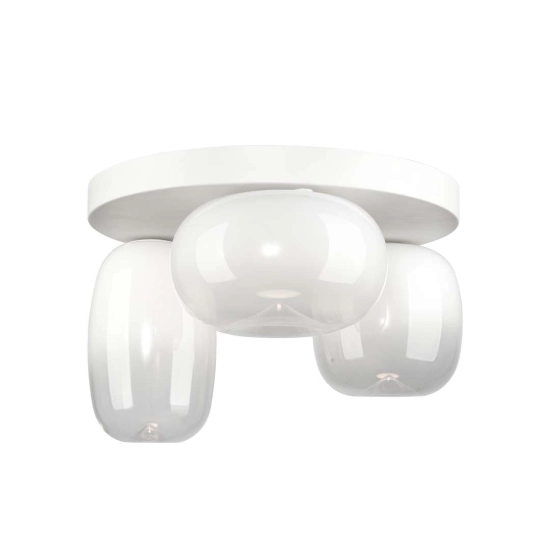 Elegancka lampa sufitowa LED do skandynawskiego salonu, biała