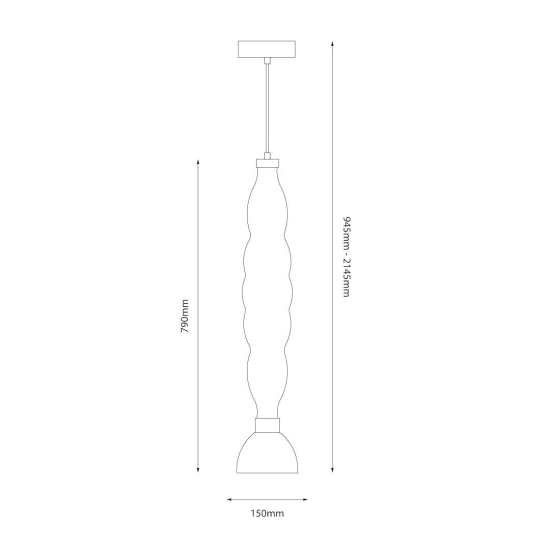 Lampa wisząca LED o nietuzinkowym wyglądzie, pojedynczy zwis